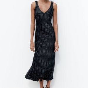 ZARA POLKA DOT SLIP DRESS